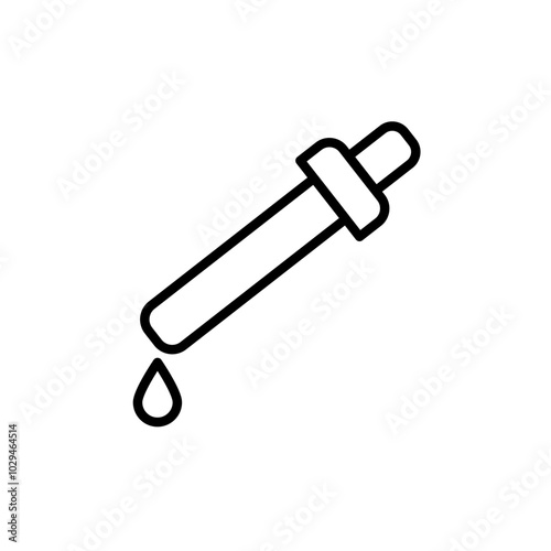 Dropper icon Thin line art isolated