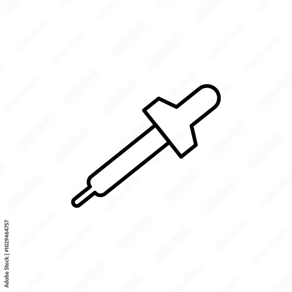 Eye dropper icon Thin line art isolated Eye dropper icon Thin line art isolated