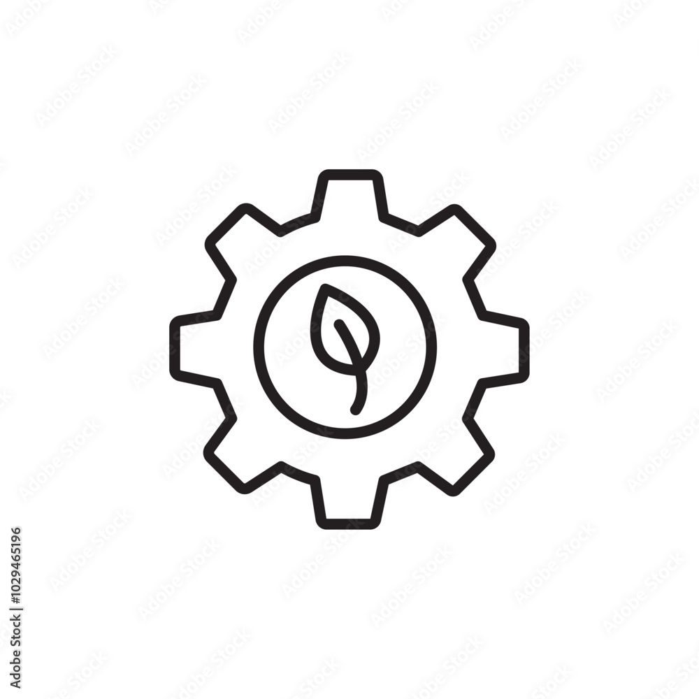 Green technology icon Thin line art isolated Green technology icon Thin line art isolated