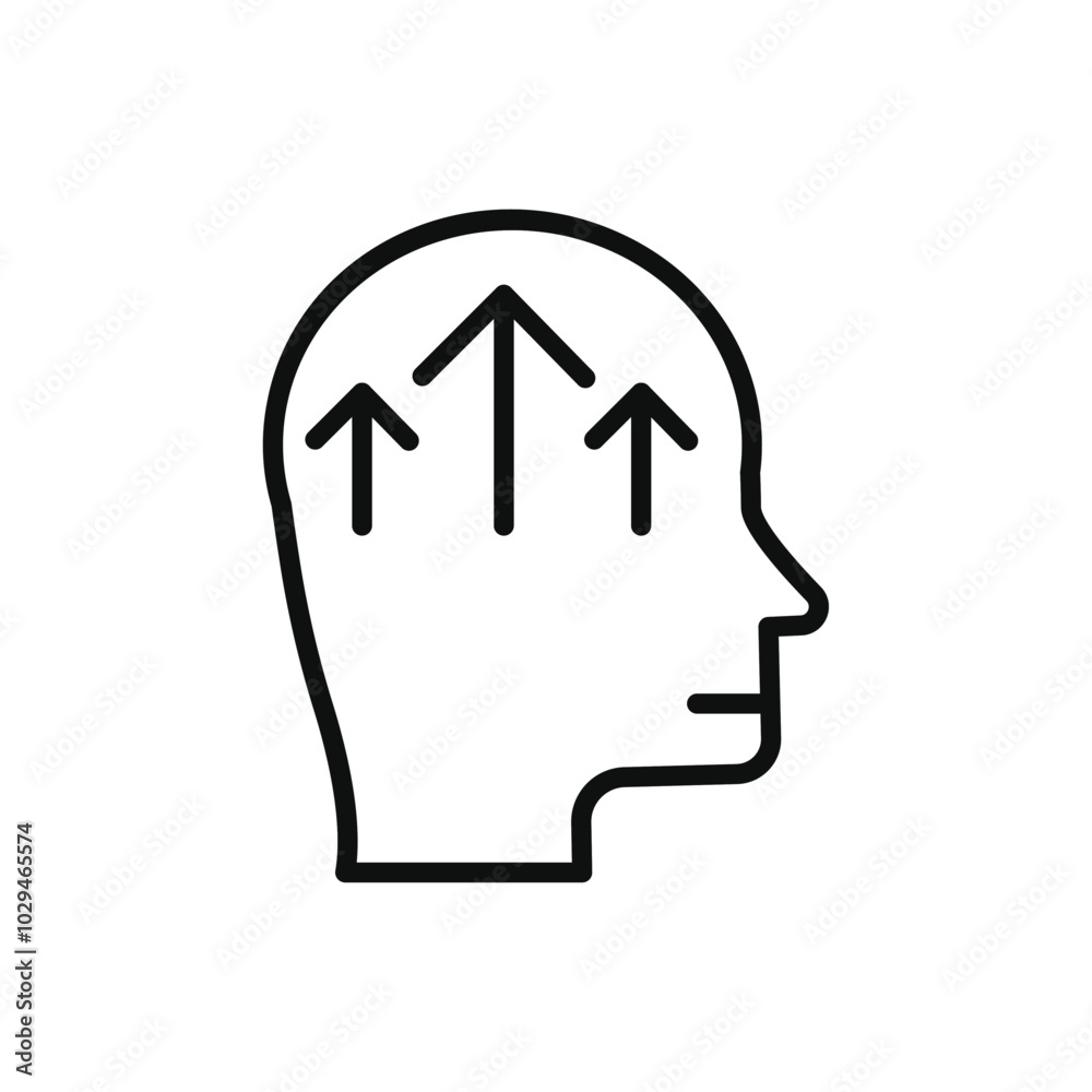 Improvement growth icon Thin line art isolated Improvement growth icon Thin line art isolated