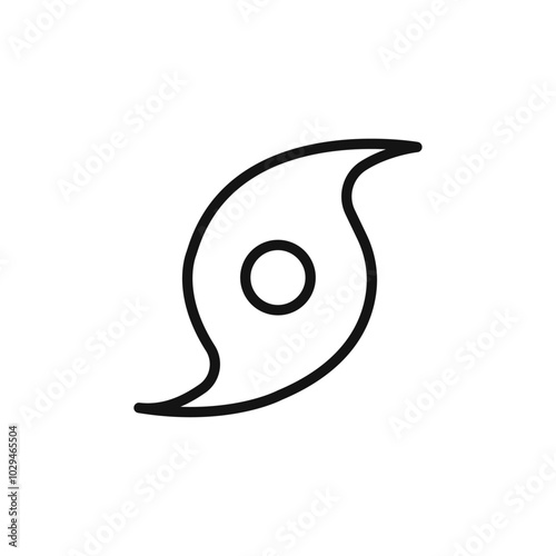 Hurricane icon Thin line art isolated