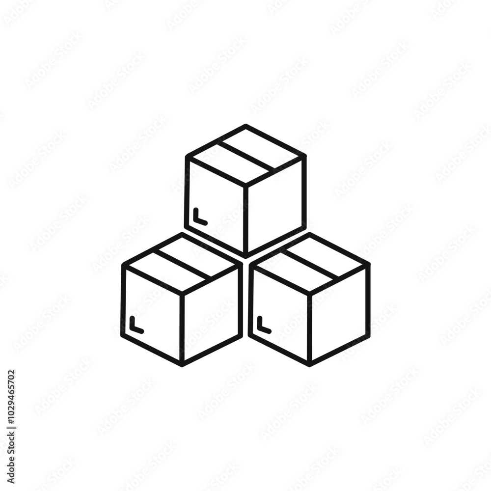 Inventory icon Thin line art isolated