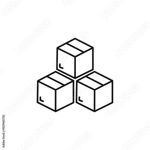 Inventory icon Thin line art isolated