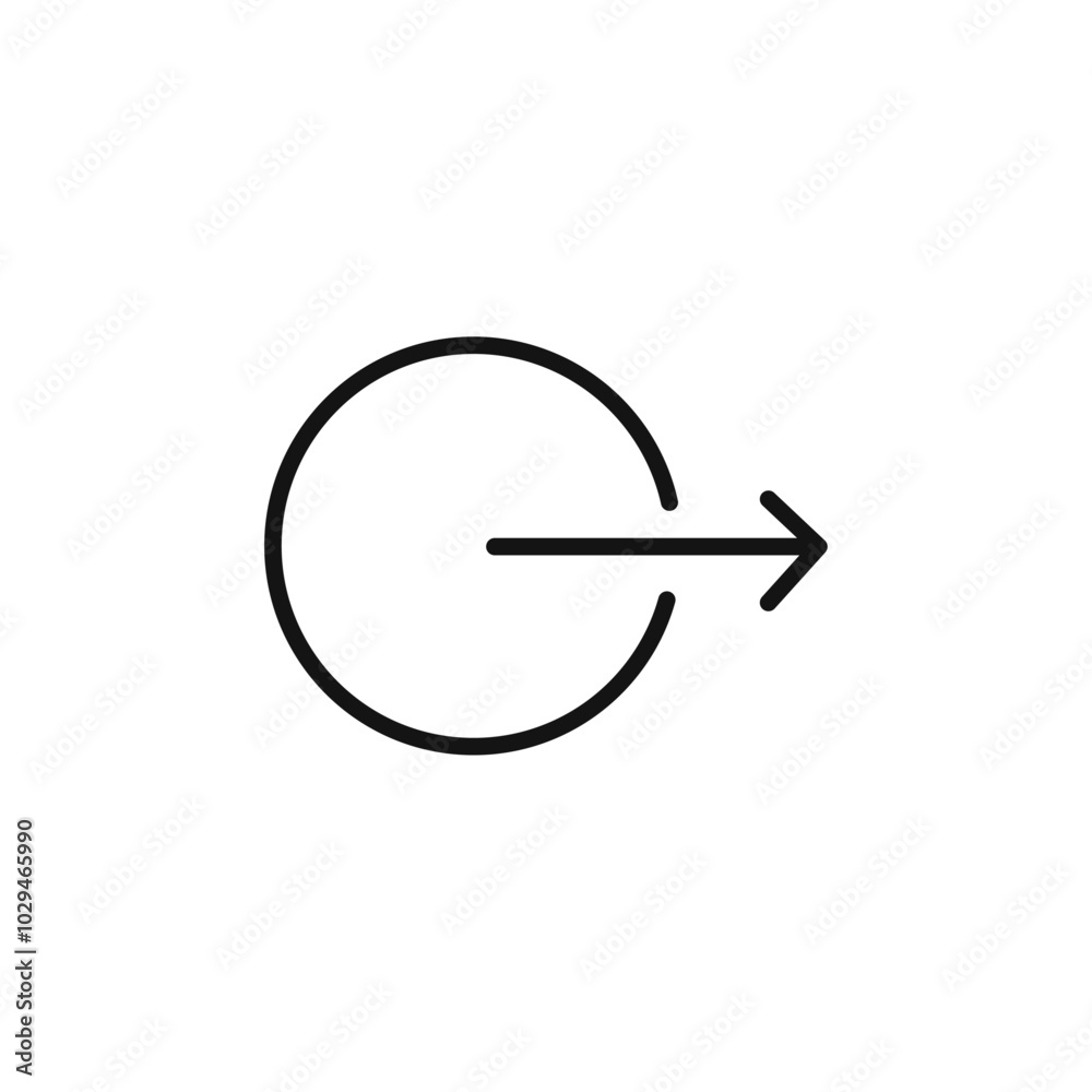 Log out icon Thin line art isolated Log out icon Thin line art isolated