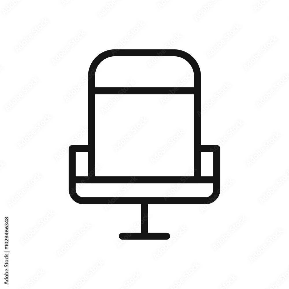 Office chair icon Thin line art isolated Office chair icon Thin line art isolated