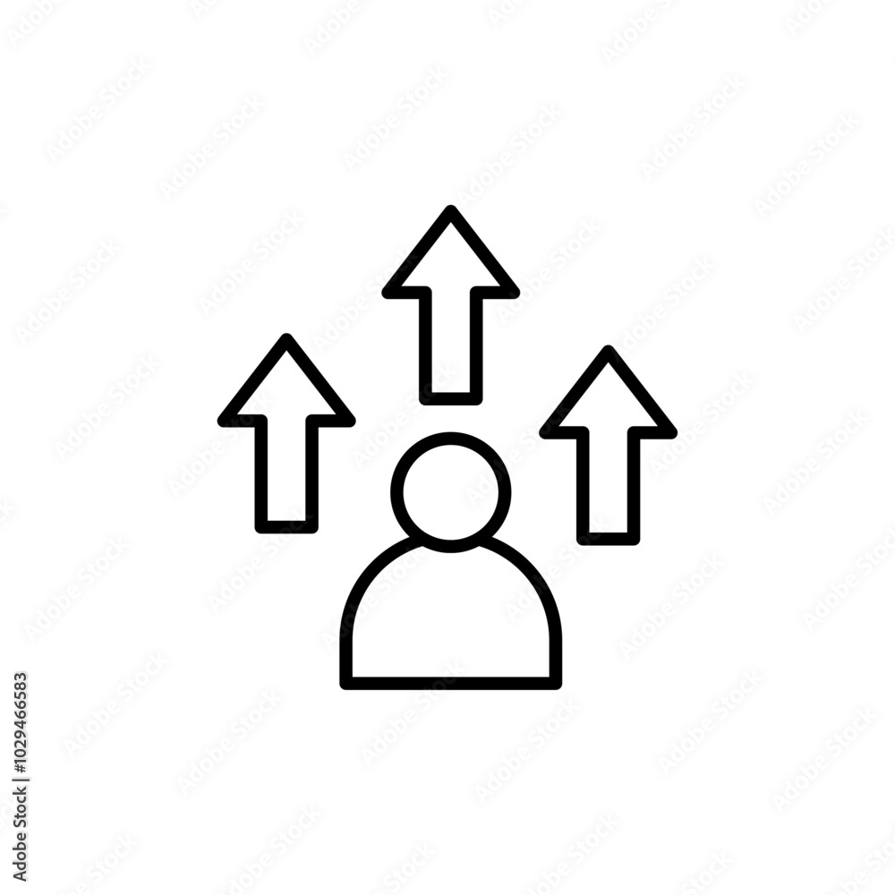Personal development icon Thin line art isolated Personal development icon Thin line art isolated