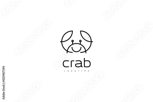 Logo design solution with simple crab image
