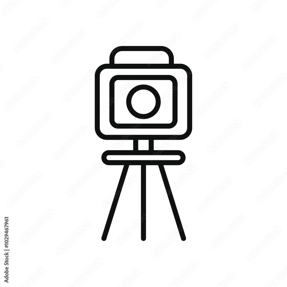 TV camera icon Thin line art isolated TV camera icon Thin line art isolated
