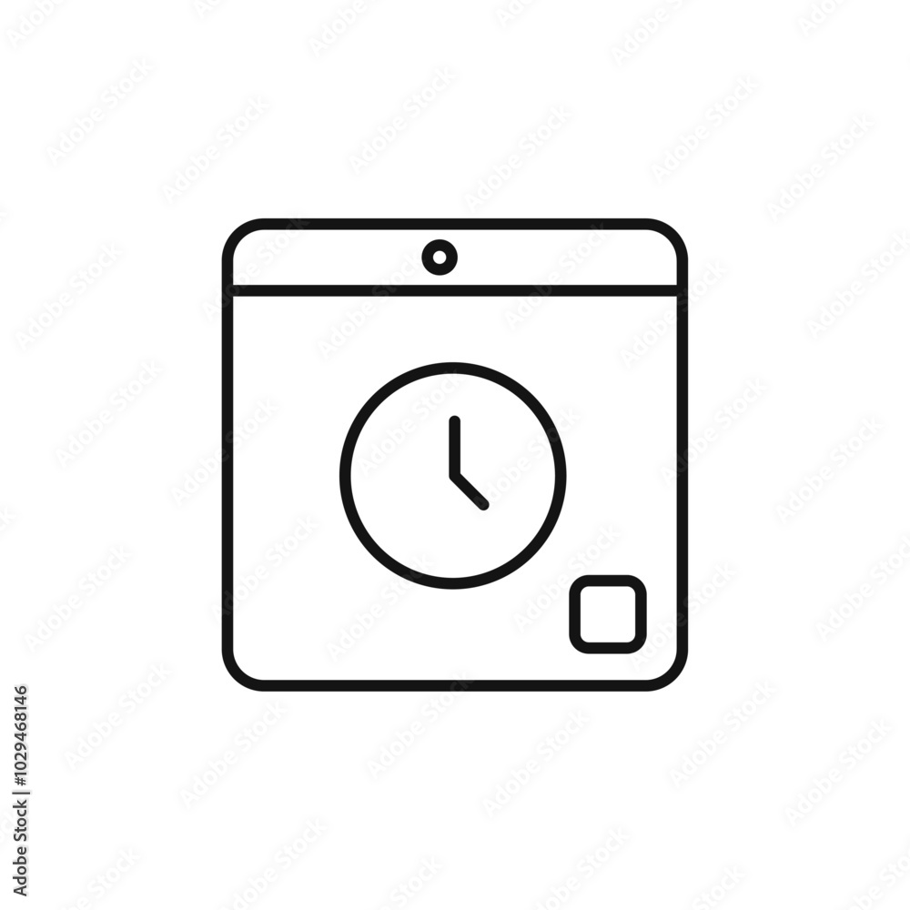 Wash Time icon Thin line art isolated Wash Time icon Thin line art isolated