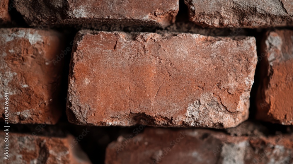 Detailed close-up of old, weathered red bricks carefully laid in a wall, showcasing texture and craftsmanship, embodying resilience and timeless durability. Detailed close-up of old, weathered red bricks carefully laid in a wall, showcasing texture and craftsmanship, embodying resilience and timeless durability.