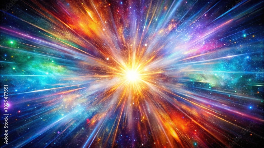Vibrant image of cosmic burst in outer space Vibrant image of cosmic burst in outer space