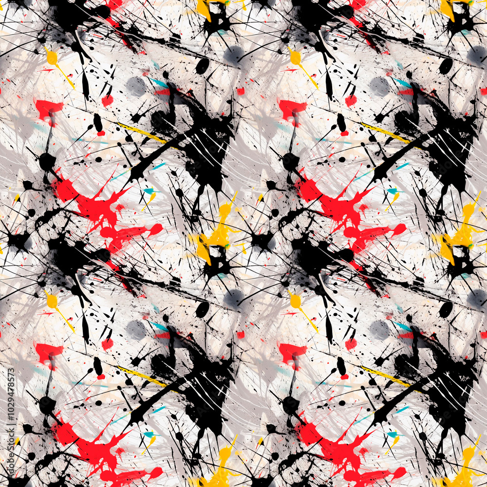 Naklejka premium Abstract seamless pattern of colored paints. Background