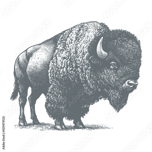 bison vector illustration