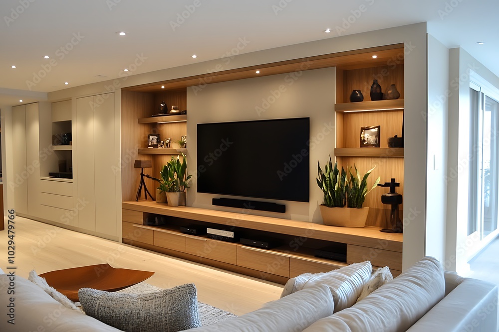 Fototapeta premium living room with tv