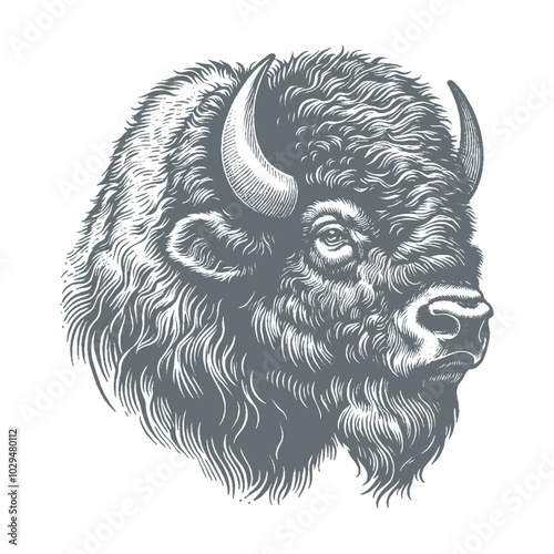 bison vector illustration