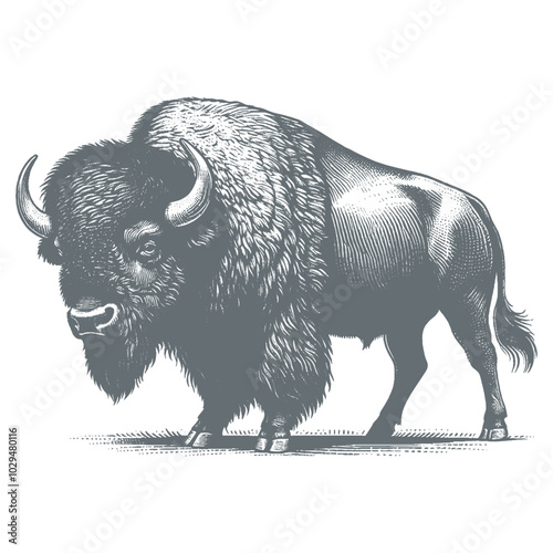 bison vector illustration