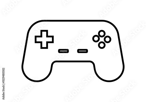 Icono negro de control o mando de videoconsola 