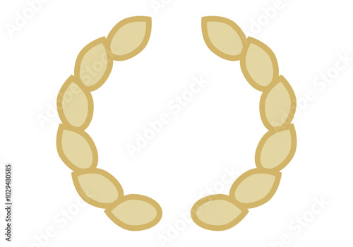 Corona amarilla y dorada de oliva 