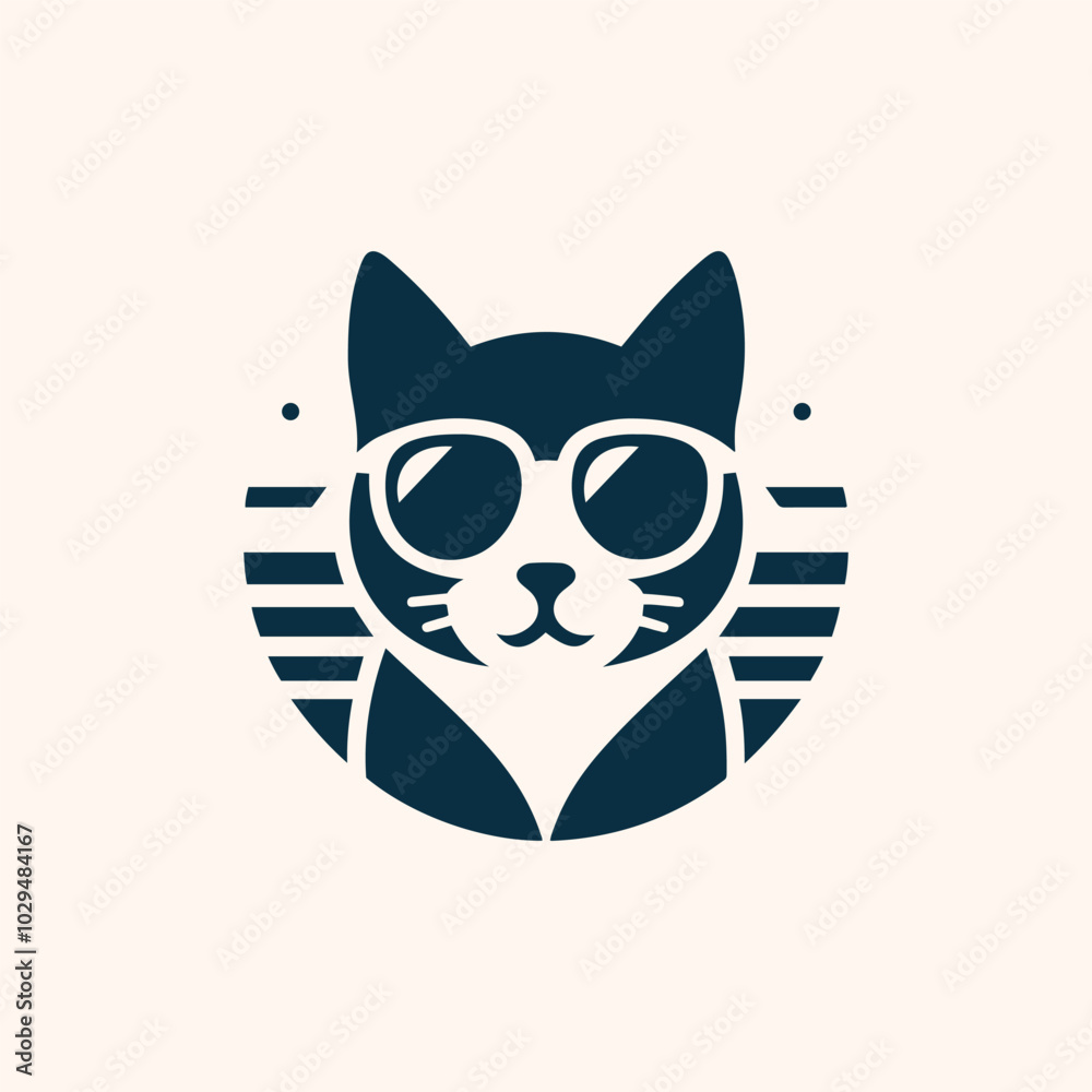 Cat logo silhouette vector illustration 4 Cat logo silhouette vector illustration 4