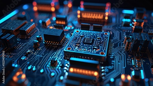 Powerful, quality, high-speed, nanometer-scale, complex, energy-saving semiconductor CPU circuits. advanced processing.