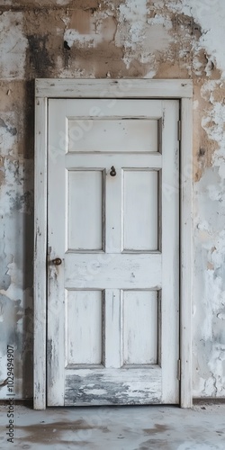 old door in an old house white