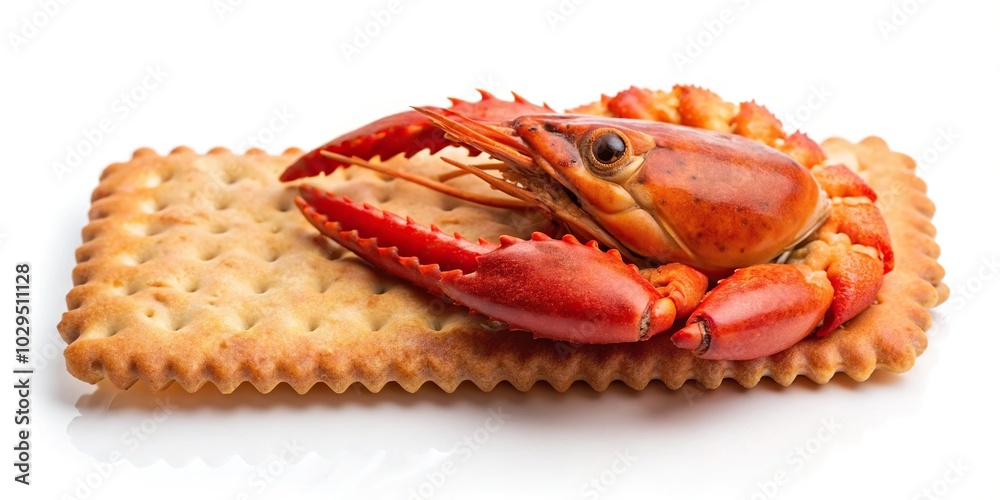 panoramic lobster and crab cracker on white background panoramic lobster and crab cracker on white background