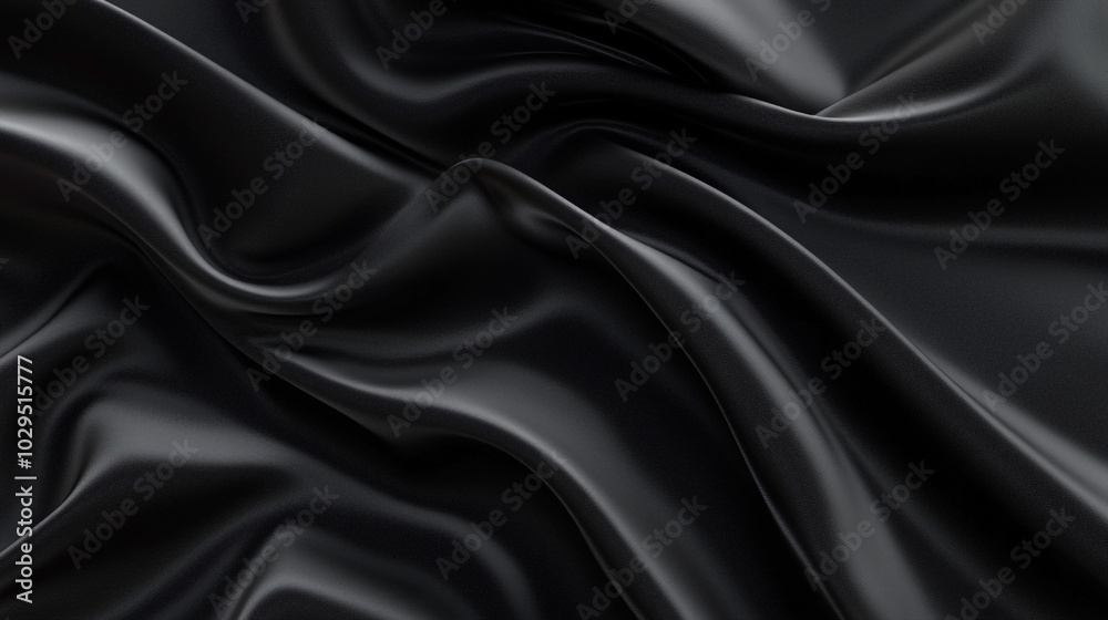 Abstract Black Satin Fabric Drape Texture Background Abstract Black Satin Fabric Drape Texture Background