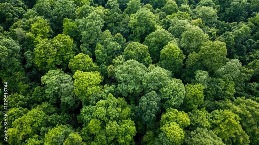 Aerial top view of lush green rainforest for eco-tourism and environmental awareness campaigns Aerial top view of lush green rainforest for eco-tourism and environmental awareness campaigns