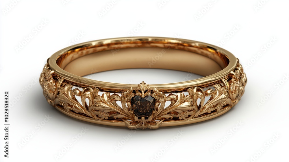Elegant golden crown ring with intricate leaf design for jewelry enthusiasts Elegant golden crown ring with intricate leaf design for jewelry enthusiasts