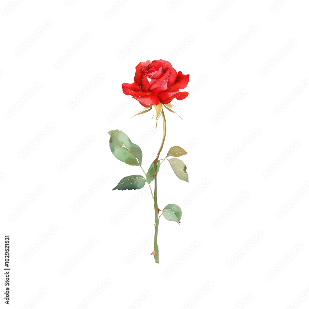 Obraz premium Delicate Pink Rose Watercolor