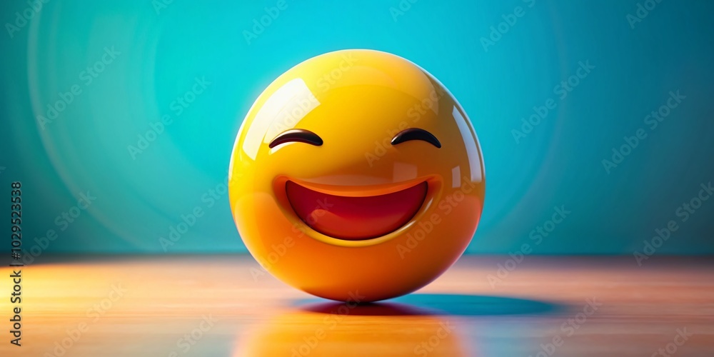 Fototapeta premium OK Emoji Icon in Vibrant Product Photography for Digital Communication and Social Media Marketing