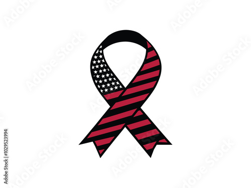 Veterans Day Ribbon Collection - Patriotic Military Support Designs