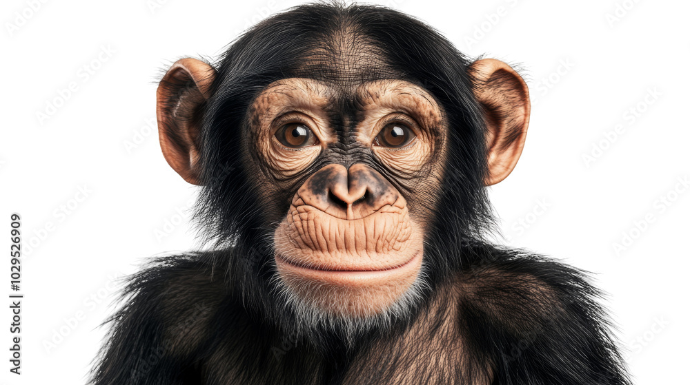 Naklejka premium Portrait of a Young Chimpanzee.