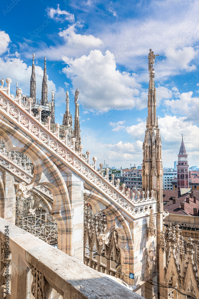 Magic architecture of Duomo cathedral Magic architecture of Duomo cathedral