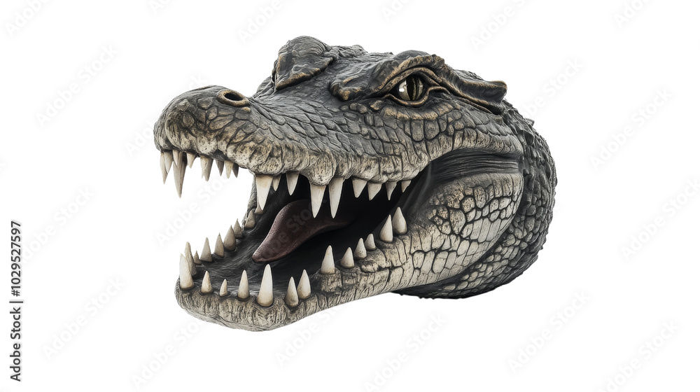 Crocodile Head with Open Mouth. Crocodile Head with Open Mouth.