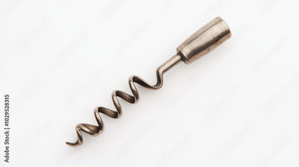 Corkscrew wine opener isolated on a white background. Corkscrew wine opener isolated on a white background.