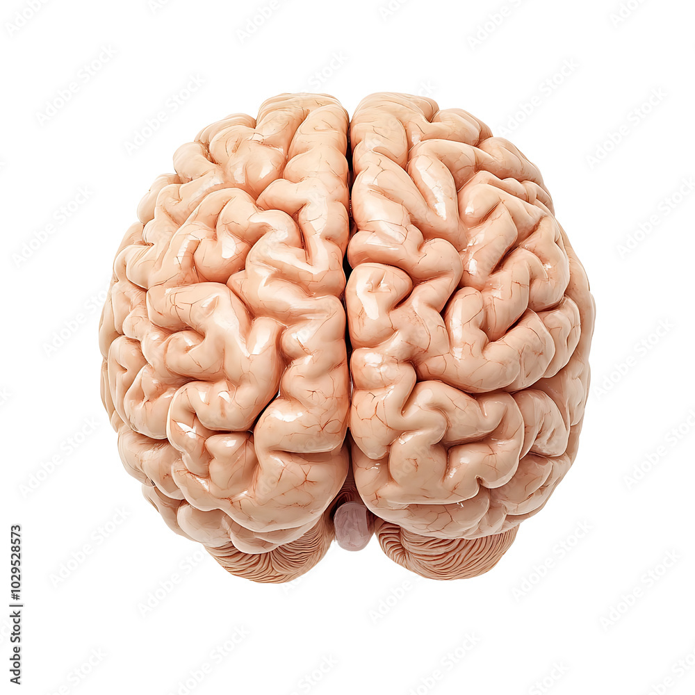 human brain isolated on transparent background