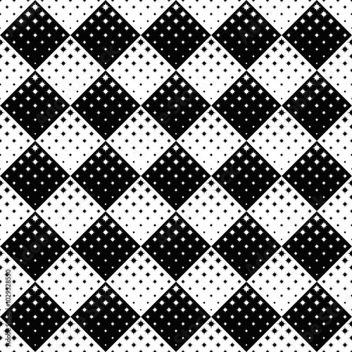 Geometrical curved star pattern background - monochrome abstract vector illustration from stars