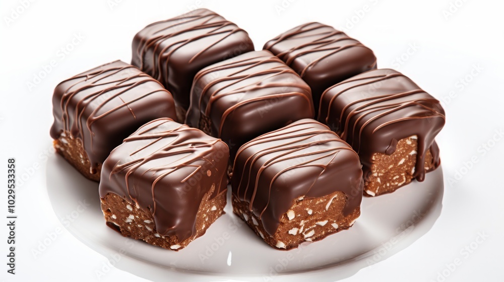 Texas Sheet Cake bites. Chocolate brownie with nuts. Neural network ai generated art Texas Sheet Cake bites. Chocolate brownie with nuts. Neural network ai generated art
