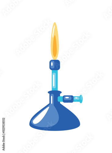 bunsen burner chemical laboratory equipment icon