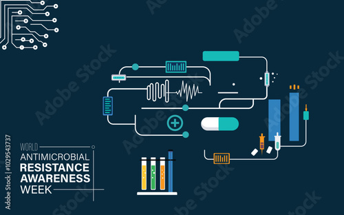 world antimicrobial awareness week. antimicrobial awareness creative