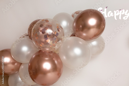 collection of golden balls as decor