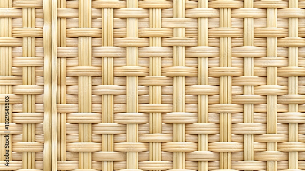 Panoramic woven rattan wicker weave seamless pattern texture background in light beige color Panoramic woven rattan wicker weave seamless pattern texture background in light beige color