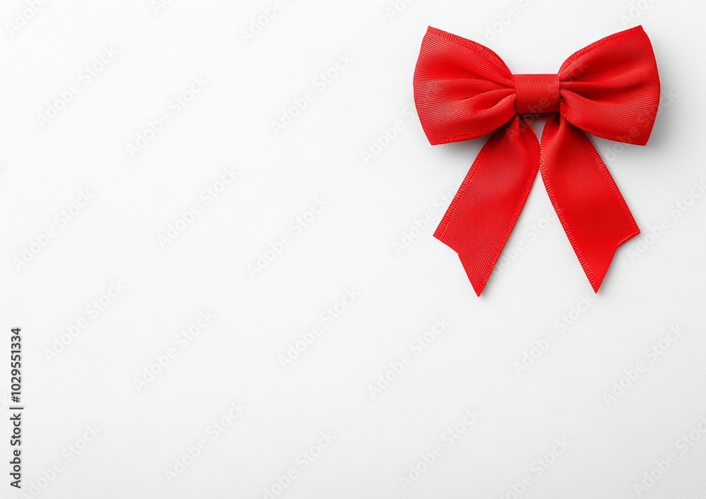 This red ribbon band stripe fabric on the corner is used for Christmas holiday gift box decoration ornament element (isolated on white background with a clipping path). This red ribbon band stripe fabric on the corner is used for Christmas holiday gift box decoration ornament element (isolated on white background with a clipping path).
