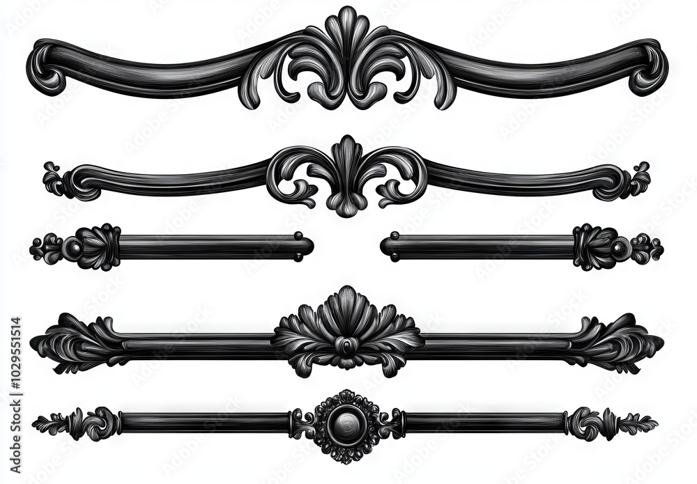An icon set with modern icons isolated on a white background. Retro ornamental frames with vintage rectangle ornaments and ornate borders. An icon set with modern icons isolated on a white background. Retro ornamental frames with vintage rectangle ornaments and ornate borders.
