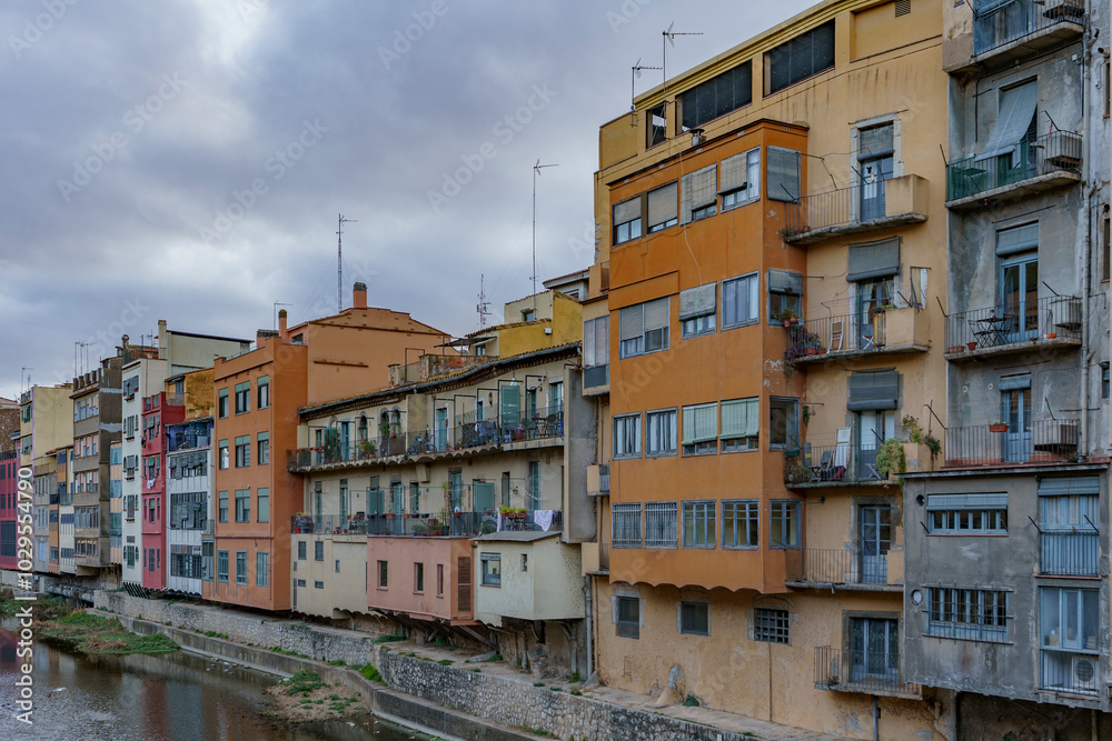 The colorful buildings of the old town on the river. The colorful buildings of the old town on the river.