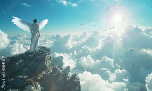 Divine keep soaring above the world, 4K hyperrealistic photo photo