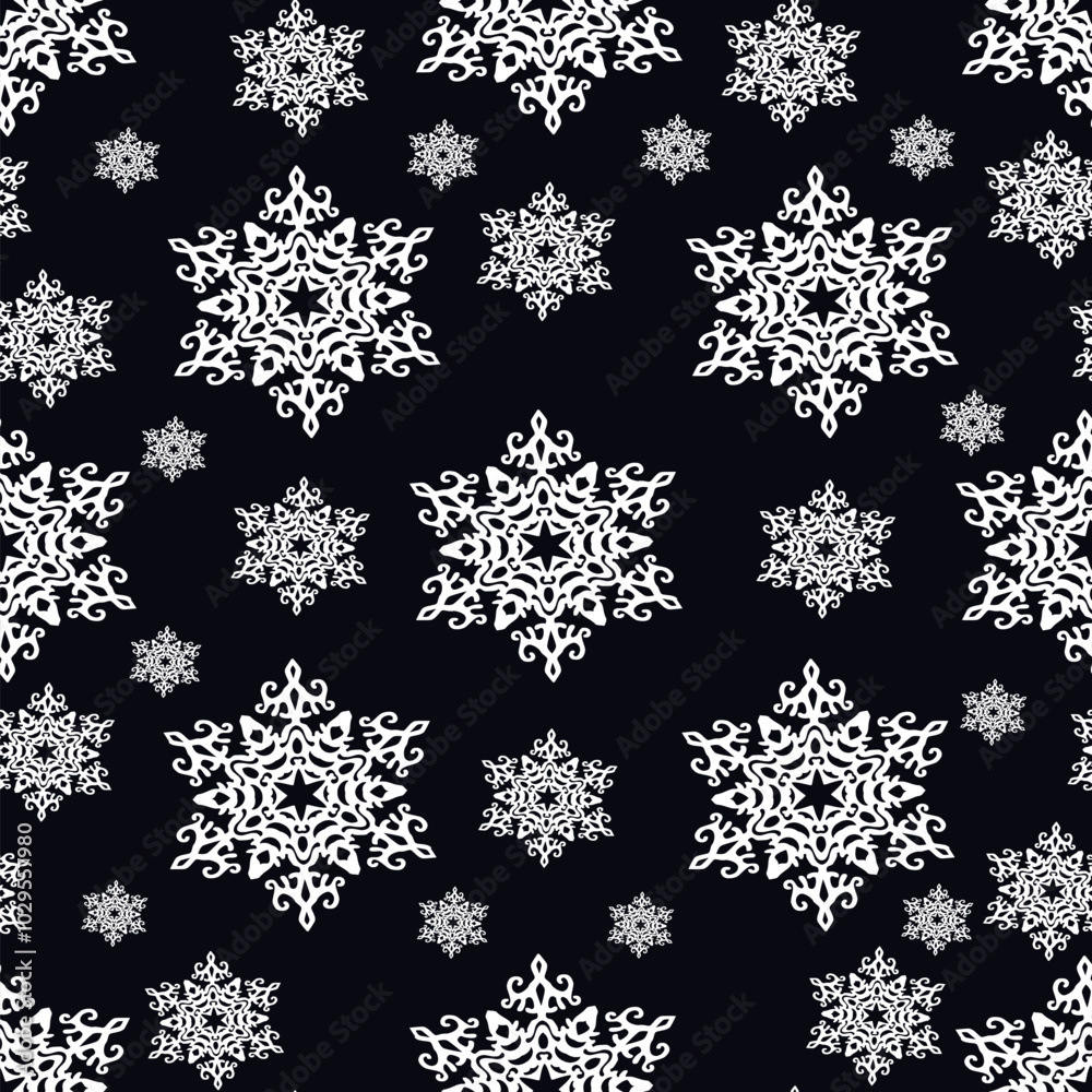 seamless pattern with snowflakes