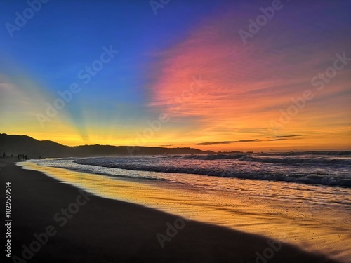 sunset on the beach