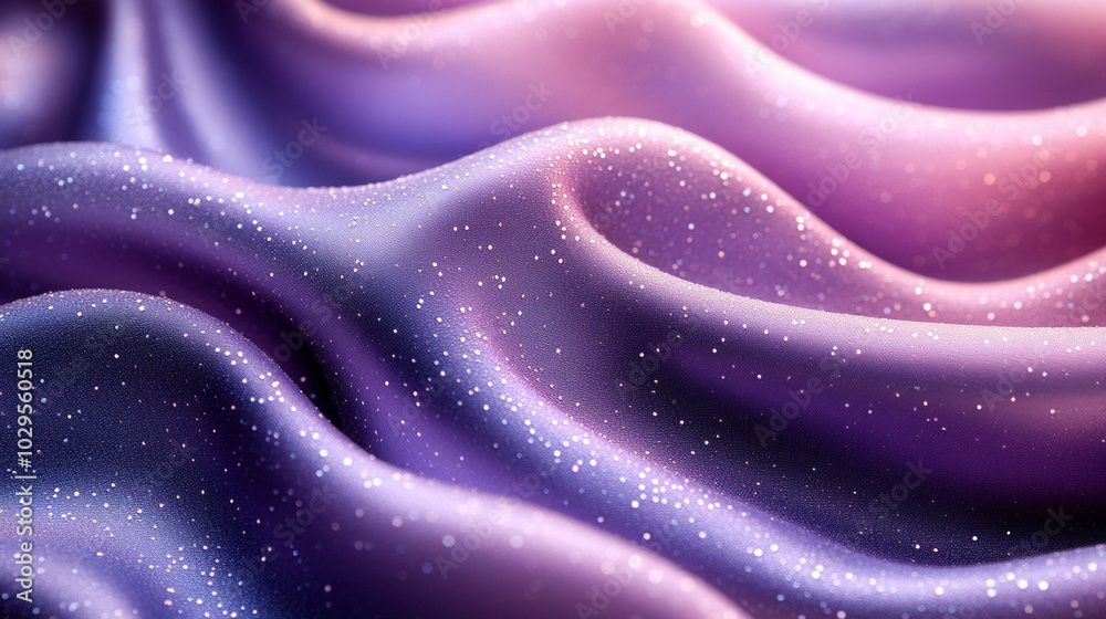 A close-up shot of a purple silk fabric with soft, flowing drapes, creating a smooth and elegant abstract background texture A close-up shot of a purple silk fabric with soft, flowing drapes, creating a smooth and elegant abstract background texture